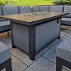 lincoln - corner sofa gas firepit set xx