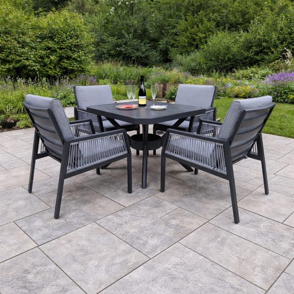 Lincoln Square Dining Table And 4 Chairs