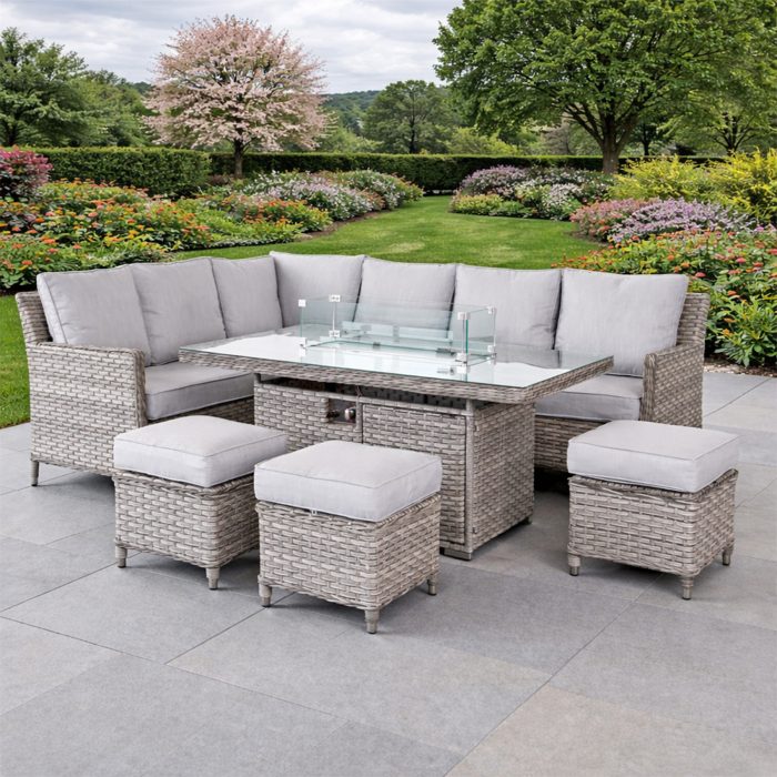 clumber corner sofa gas firepit set clumber corner sofa gas firepit set
