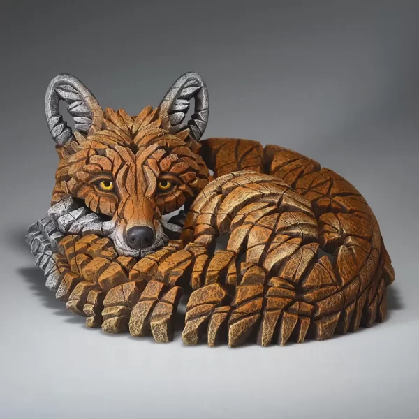 Curled up Red Fox - Edge Sculpture - ED49