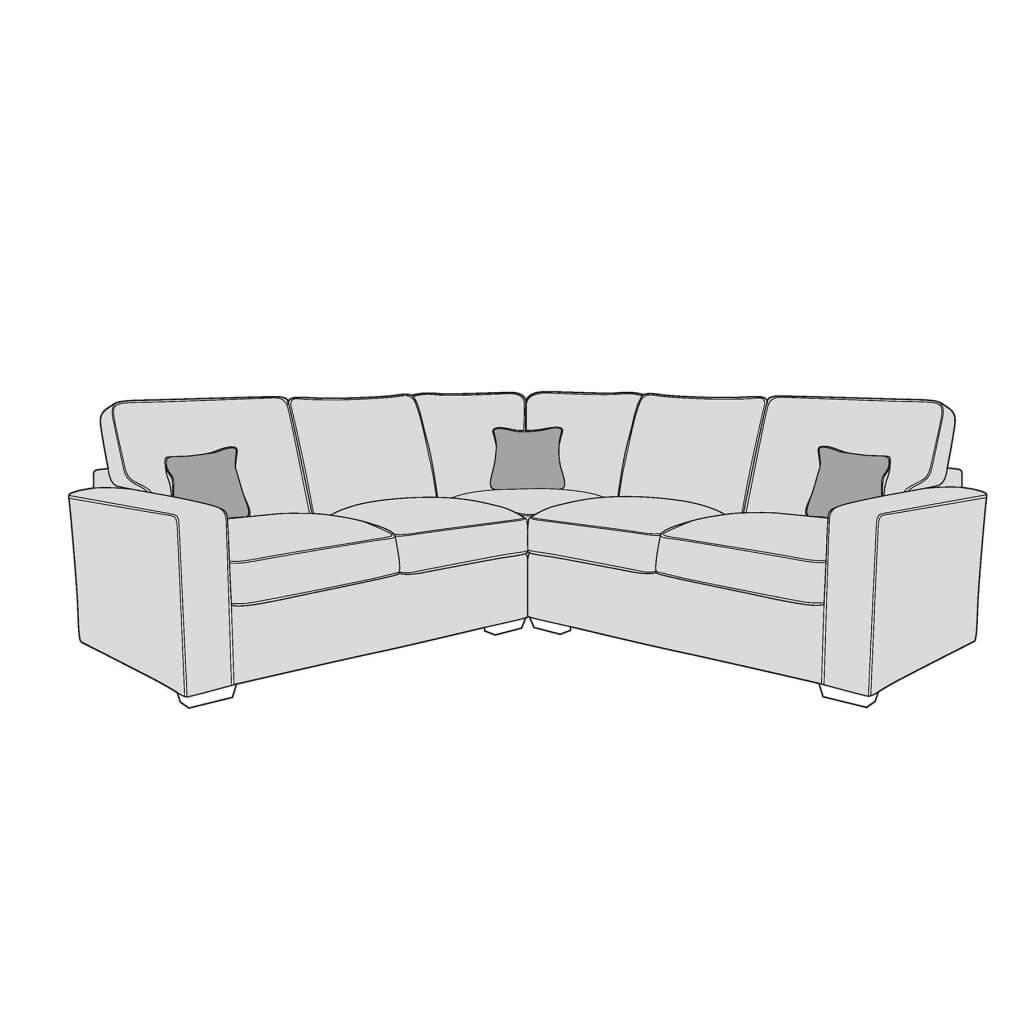 Riviera Corner Suite - 2 + Corner + 2 - Standard Back