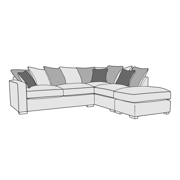 Riviera Corner Suite - 2 + Corner + 1 + Footstool - Scatter Back