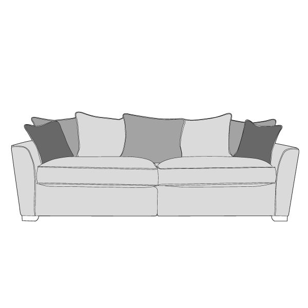 Serenity Suite - 4 Seater Sofa - Scatter Back