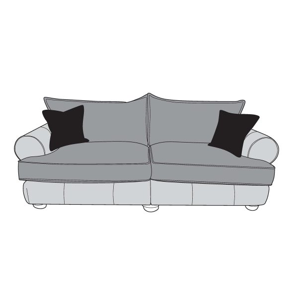 Kingstone Leather Suite - 4 Seater Sofa - Standard Back