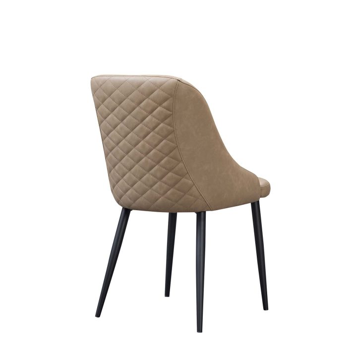 Rialto Diamond Stitch Chair - Warm Taupe 2 Rialto Diamond Stitch Chair - Warm Taupe