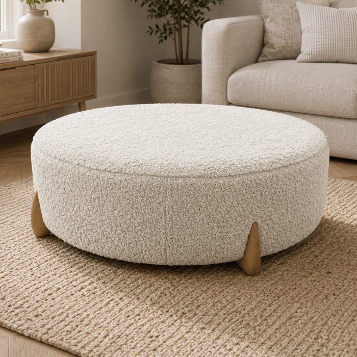 aruba round footstool with feet aruba round footstool with feet