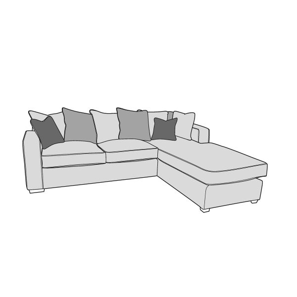 Riviera Corner Suite - 2 + Chaise - Scatter Back