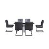 Large White with 6 x Rialto Cantilever Chairs Shadow Grey copy