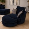 swivel chair with d-stool