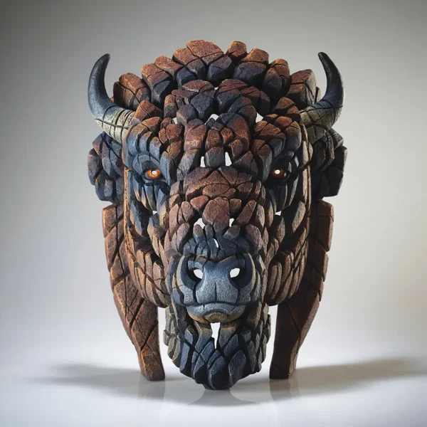 North American Buffalo / Bison Bust (Brown) - EDB33B