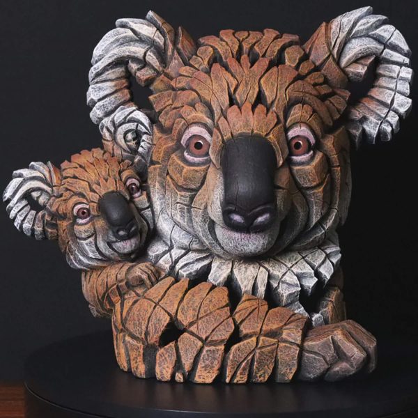 Koala & Joey Bust - Brown - Edge Sculpture - EDB32B