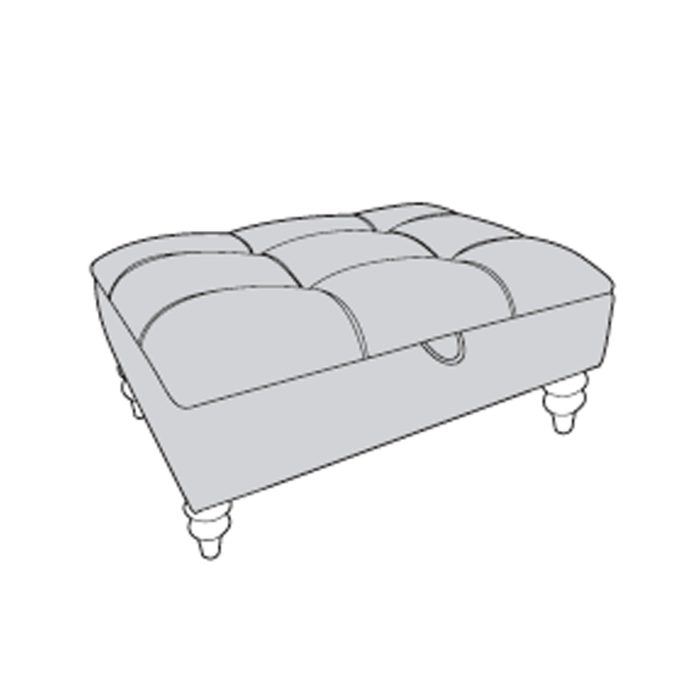 Buckingham storage footstool Buckingham storage footstool