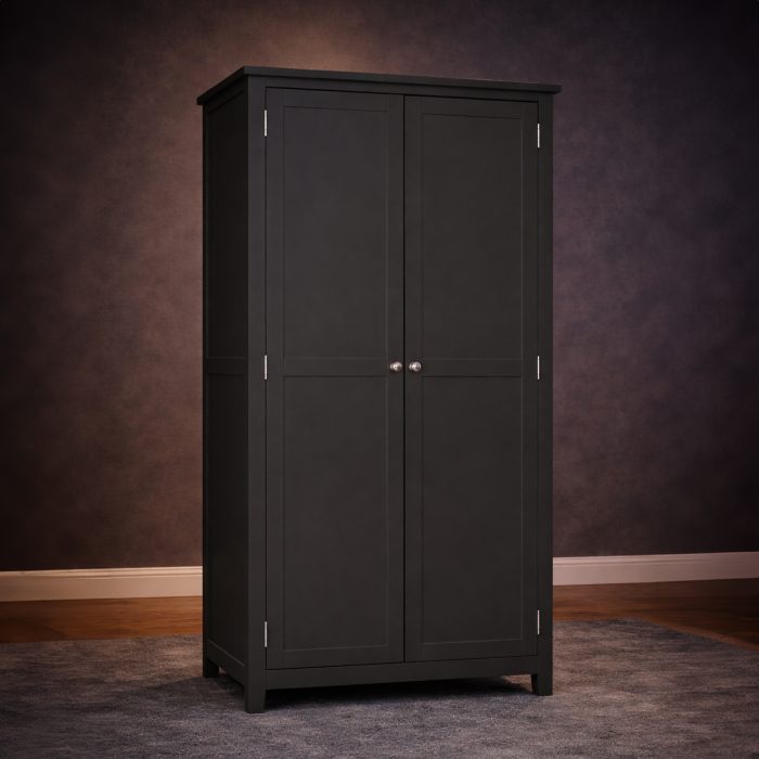 Charcoal 2 door wardrobe Charcoal 2 door wardrobe
