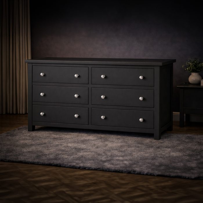 Charcoal 6 drawer chest