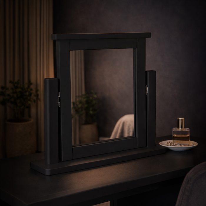Charcoal dressing table mirror