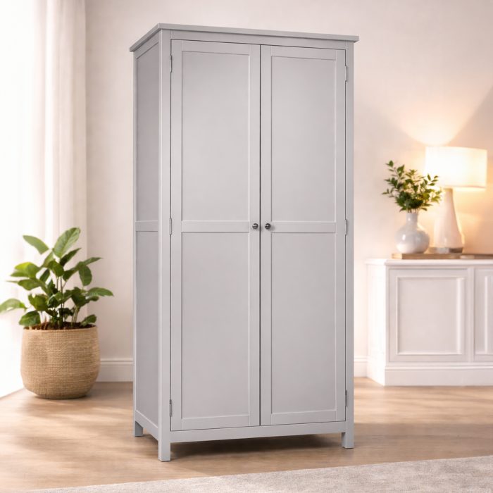 Grey 2 door wardrobe 1800x1800 with background Grey 2 door wardrobe 1800x1800 with background