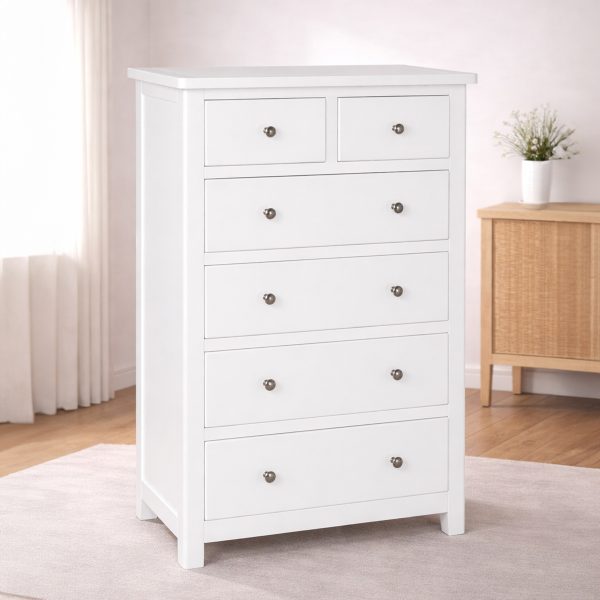 Birnham White Painted 2 Over 4 Chest