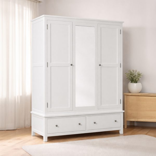 Birnham White Painted Triple Wardrobe