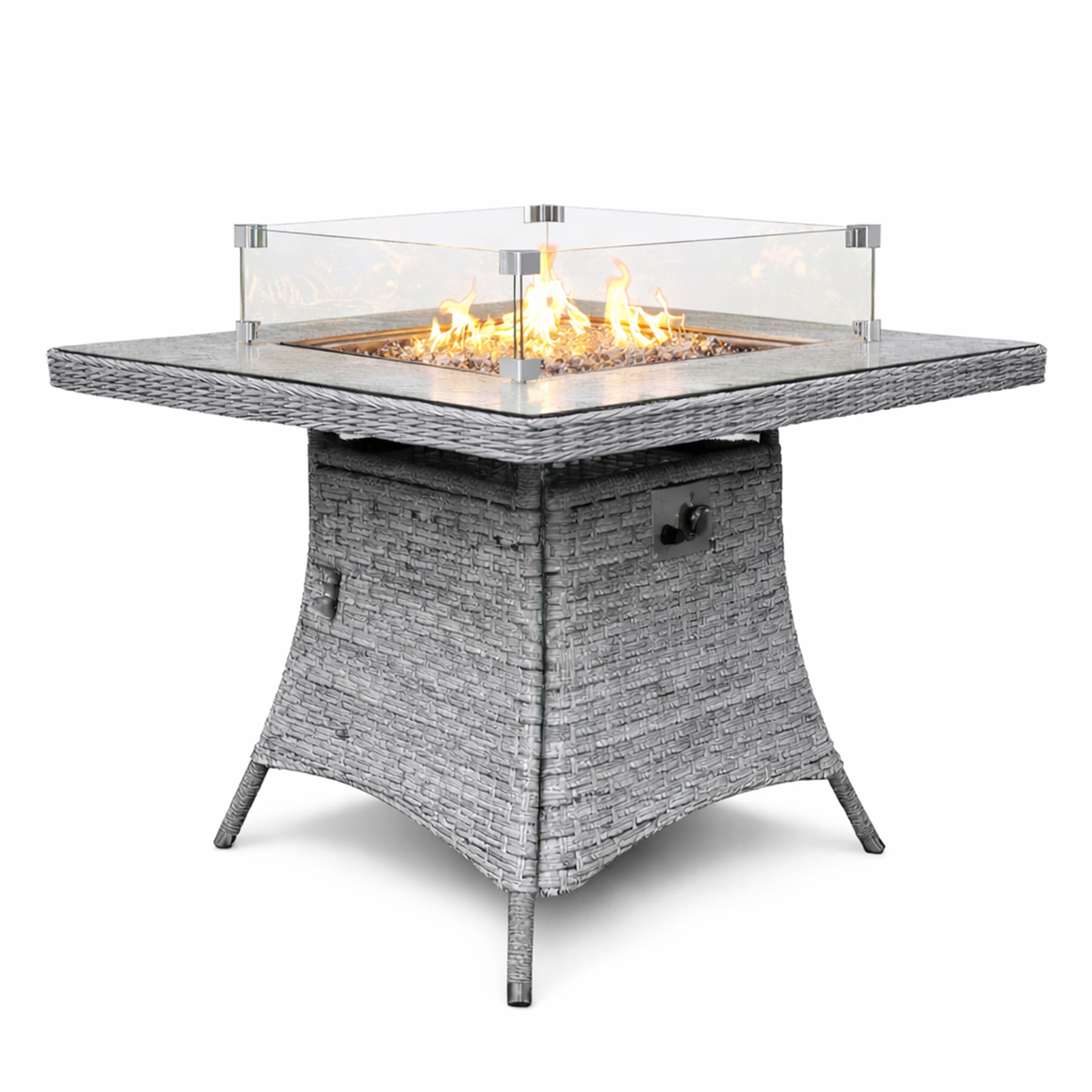 Clumber - Square Gas Firepit Dining Table - 110cm x 110cm - Image 2