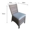 chatsworth high back armless chair dimensions
