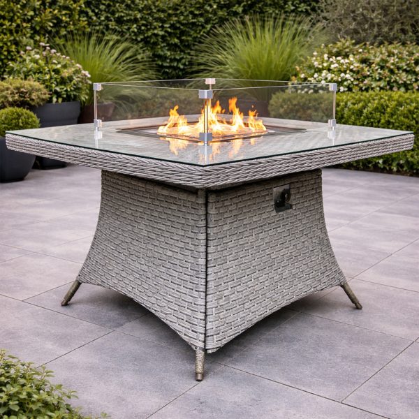 Clumber - Square Gas Firepit Dining Table - 150cm x 150cm