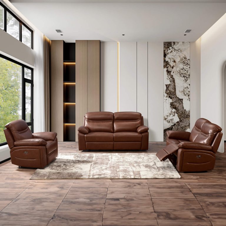Spotlight on the Hatfield Chestnut Brown Leather Recliner Sofa