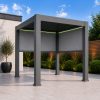 2.5m x 2.5m pergola green leds