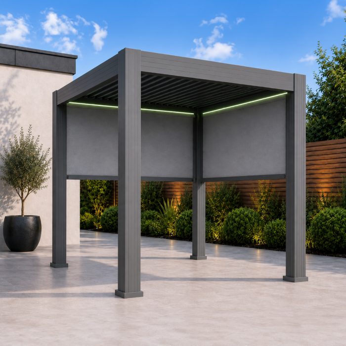 2.5m x 2.5m pergola green leds 2.5m x 2.5m pergola green leds