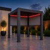 2.5m x 2.5m pergola red leds - Copy