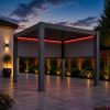 3m x 3m pergola red leds