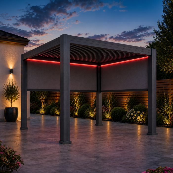 3m x 3m pergola red leds 3m x 3m pergola red leds