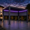 3m x 4m pergola purple leds