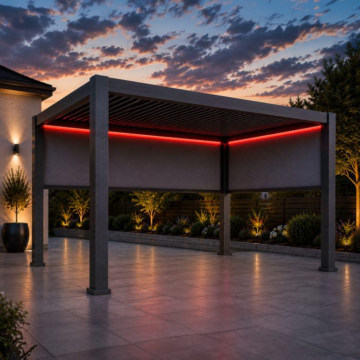 3m x 4m pergola red leds 3m x 4m pergola red leds