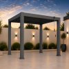 3m x 3m manual pergola no blinds