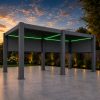 3m x 6m pergola green leds