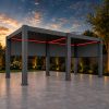 3m x 6m pergola red leds
