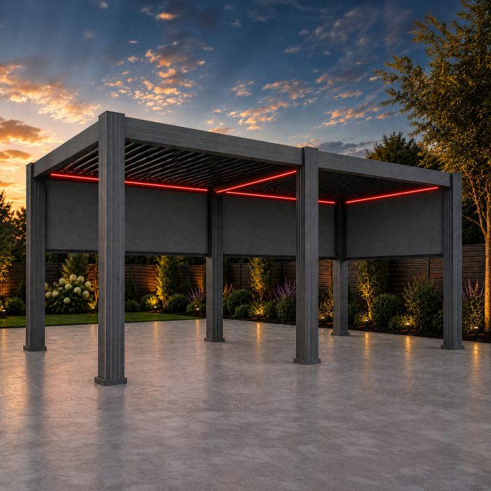 3m x 6m pergola red leds 3m x 6m pergola red leds